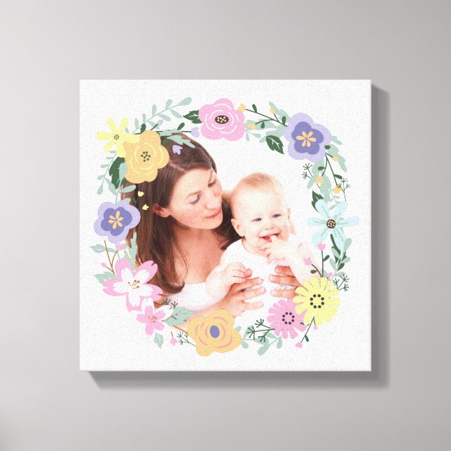 Impressão Em Tela Bonito Foto Personalizada Da Flower Moderna (Frente)