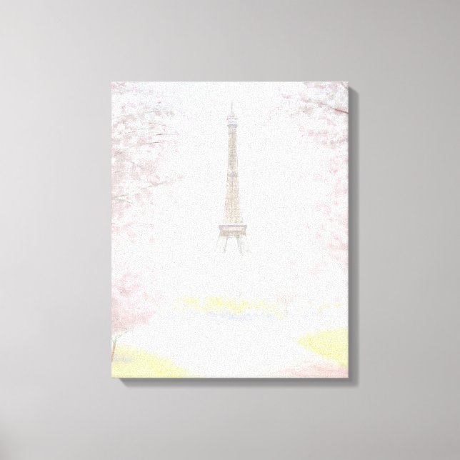 Impressão Em Tela Bonito Paris Em Pastéis (Frente)