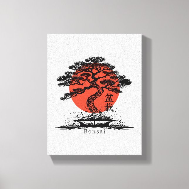 Impressão Em Tela Bonsai Japan Personalizado (Frente)