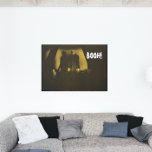 Impressão Em Tela Booh Vampire Horror Nosferatu Amarelo<br><div class="desc">Imagem amarela do filme clássico Nosferatu de 1922 (Dominio público). O vampiro com a mensagem Booh.</div>