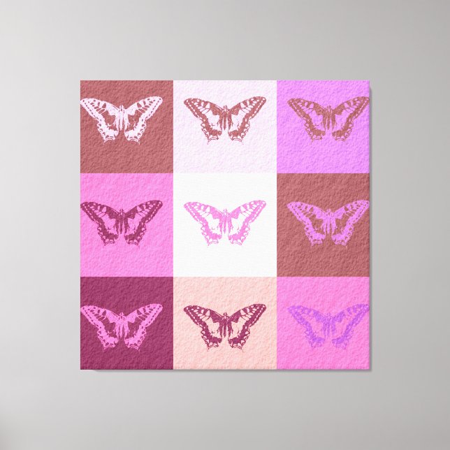 Impressão Em Tela Borboleta Art 2 (Frente)