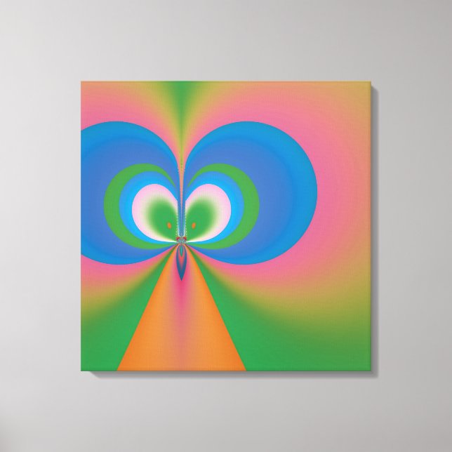 Impressão Em Tela Borboleta Azul (Frente)