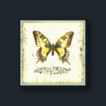 Impressão Em Tela Borboleta Decorativa com Flores Selvagens<br><div class="desc">Uma borboleta decorativa de cor brilhante é o assunto desta peça de Jennifer Goldberger. As flores silvestres são desenhadas nos lados e debaixo da enorme borboleta. Uma bela borda pastel completa a cena. Peça seu impressão hoje!</div>
