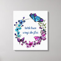 Borboleta e Flores Terra e aspas