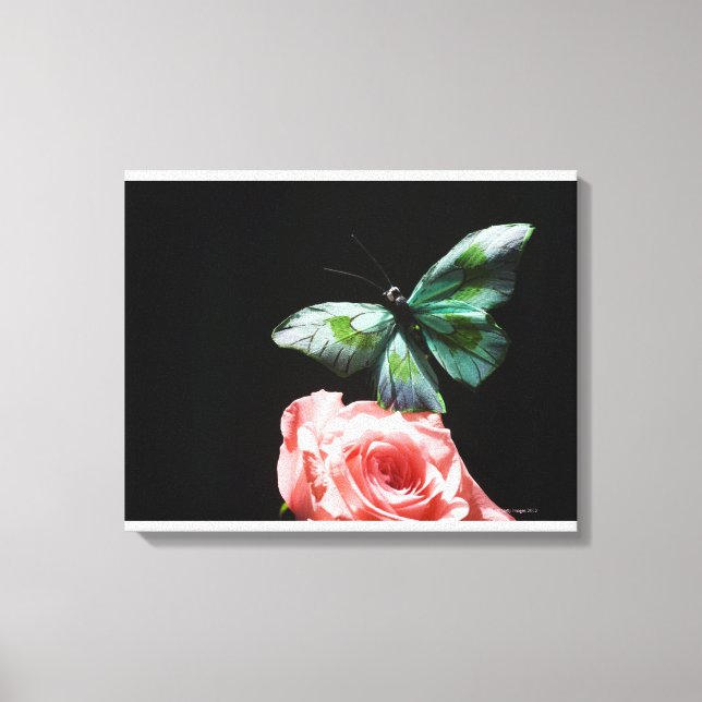 Impressão Em Tela Borboleta na flor 2 (Frente)