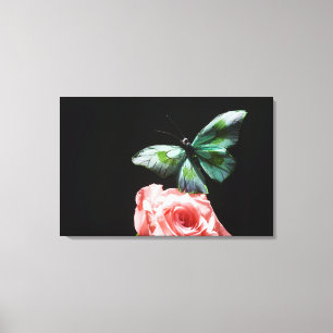 Impressão Em Tela Borboleta na flor 2