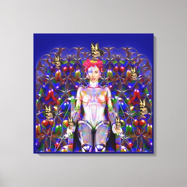 Impressão Em Tela Borboleta Robot (Frente)