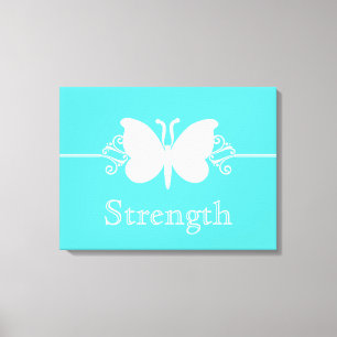 Impressão Em Tela Borboleta Turquesa Roda a Virtude Tela Impressão
