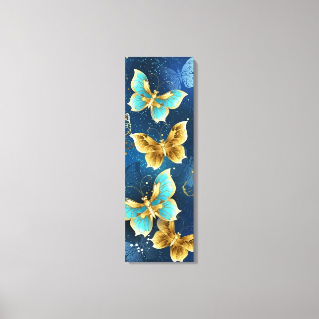 Impressão Em Tela Borboletas de ouro (Frente)