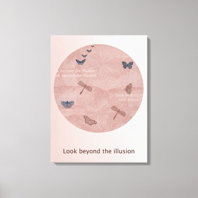 Impressão Em Tela Borboletas e Borboletas (Frente)