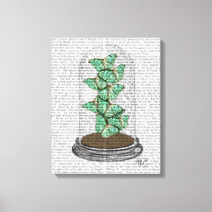 Impressão Em Tela Borboletas verdes na barra