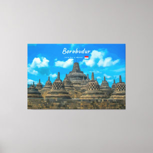 Impressão Em Tela Borobudur, Indonésia - Antigo Templo Budista