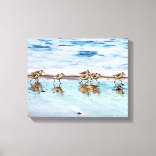 Impressão Em Tela Borrelhos que funcionam ao longo da praia