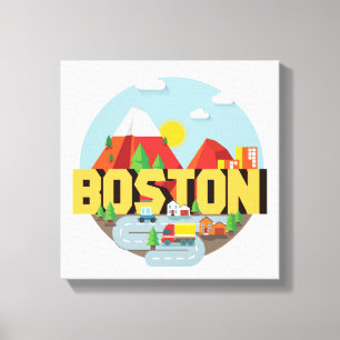 Impressão Em Tela Boston Como Destino