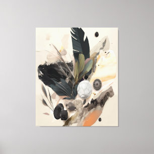 Impressão Em Tela Botânica Boho Abstrato Art
