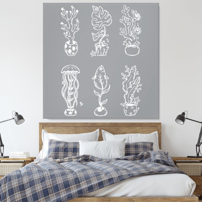 Impressão Em Tela Botânica excêntrica (Insitu(Quarto))