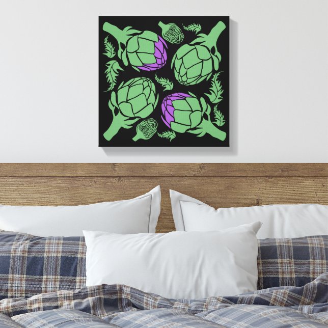 Impressão Em Tela Botanical Artichoke Art Home Decor (Insitu(Quarto))