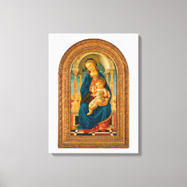 Impressão Em Tela Botticelli (1445-1510) Madonna & Criança Enthroned