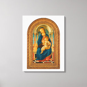 Impressão Em Tela Botticelli (1445-1510) Madonna & Criança Enthroned