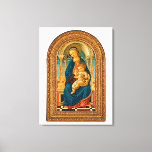 Impressão Em Tela Botticelli (1445-1510) Madonna & Criança Enthroned