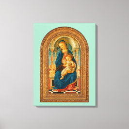 Impressão Em Tela Botticelli (1445-1510) Madonna & Criança Enthroned