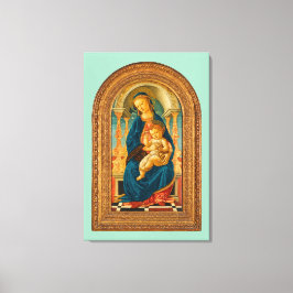 Impressão Em Tela Botticelli (1445-1510) Madonna & Criança Enthroned