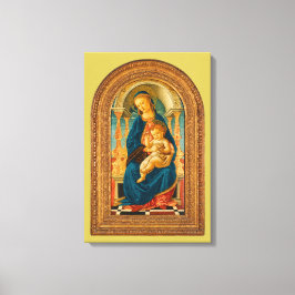 Impressão Em Tela Botticelli (1445-1510) Madonna & Criança Enthroned