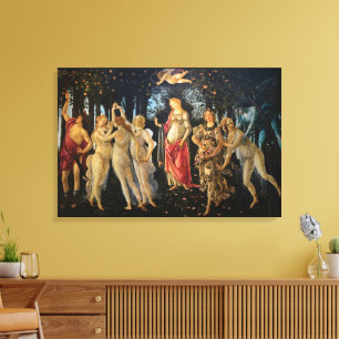 Impressão Em Tela Botticelli Primavera Renascimento Floral Deusa
