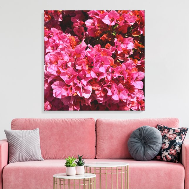 Impressão Em Tela Bougainvillea Pink Tropical Vining Shrub Foto (Insitu(Sala de estar))