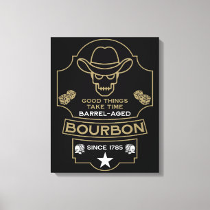 Impressão Em Tela Bourbon Whiskey Art
