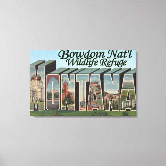 Impressão Em Tela Bowdoin Nat'l Wildlife Refge, Montana (Frente)