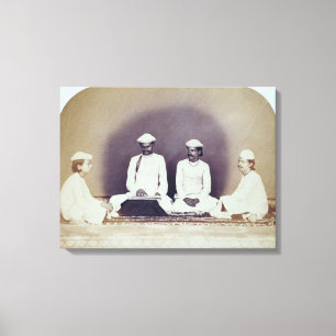 Impressão Em Tela Brahmins Hindu em Deli, século XIX (foto do sepia