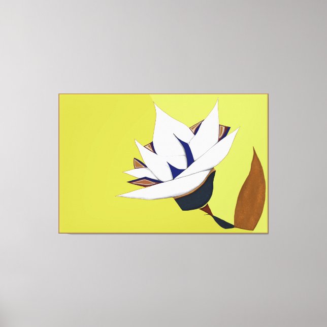 IMPRESSÃO EM TELA BRANCO, AZUL, DOURADO LOTUS (Frente)