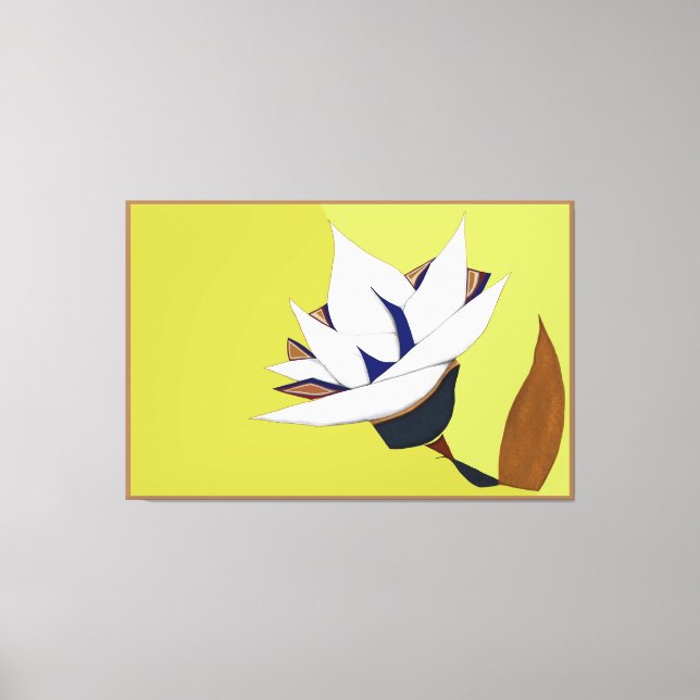 IMPRESSÃO EM TELA BRANCO, AZUL, DOURADO LOTUS (Frente)