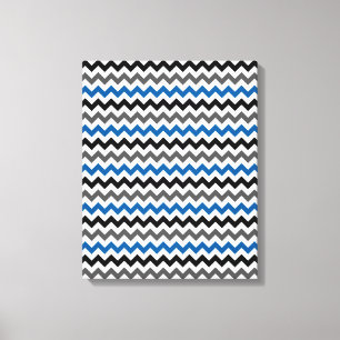 Impressão Em Tela Branco do preto das cinzas azuis do fundo do teste