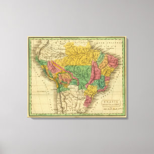 Impressão Em Tela Brasil, Bolívia, Peru