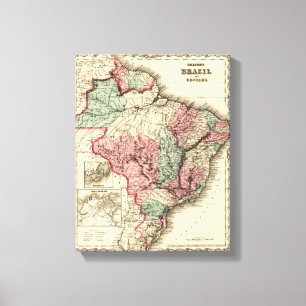 Impressão Em Tela Brasil e GuayanaPanorâmicaBrasil