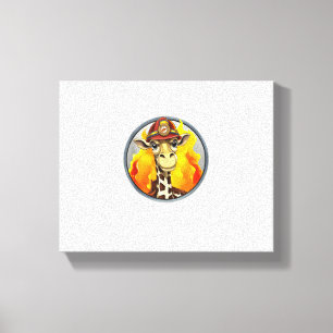 Impressão Em Tela Brigada de Bombeiros Girafa