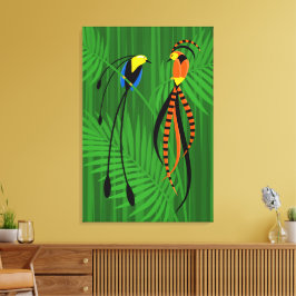 Impressão Em Tela Bright Colorful Birds of Paradise