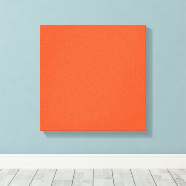 Impressão Em Tela Bright Orange Minimalist Solid Background (Insitu(piso de madeira))
