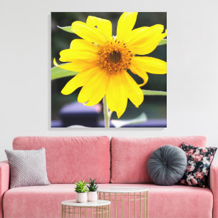 Impressão Em Tela Brilhante Amarelo sunny Fechar 24" x 24"
