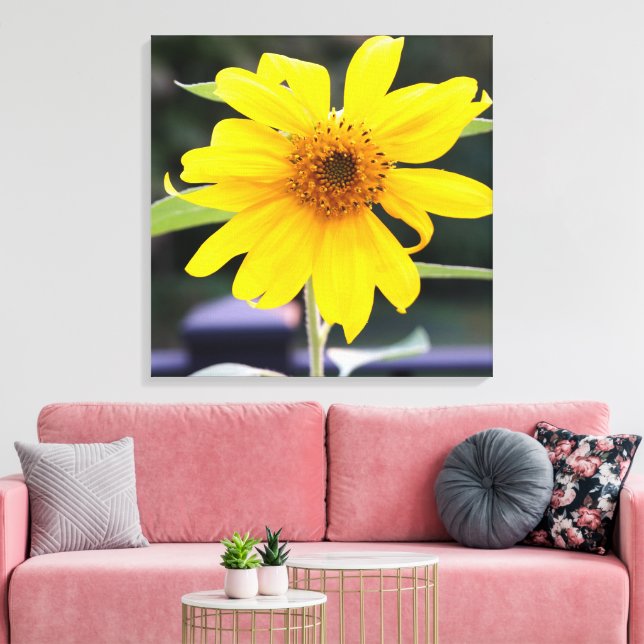 Impressão Em Tela Brilhante Amarelo sunny Fechar 24" x 24" (Insitu(Sala de estar))