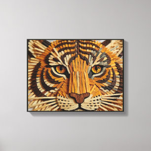 Impressão Em Tela Brilhante Caixa de Fósforos Tigre em Arte de Tela