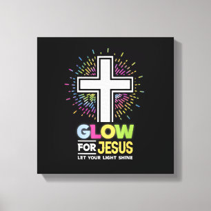 Impressão Em Tela Brilhe para Jesus Camiseta Cruz Cristã Jesus Crist
