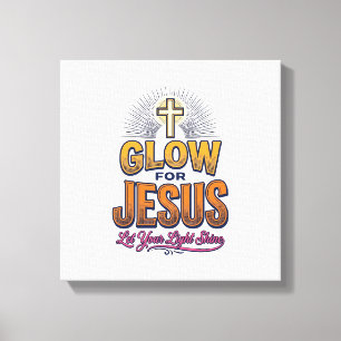 Impressão Em Tela Brilhe por Jesus Deixe Sua Luz Brilhar Desenho Cri