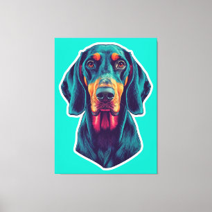 Impressão Em Tela Brilho Leal – Arte Pop Vibrante do Bluetick Coonho