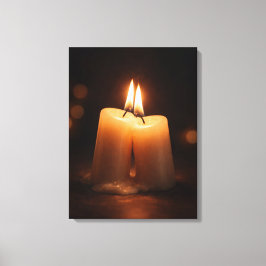 Impressão Em Tela Brilho Romântico de Luz de Velas – Mínimo Dia dos