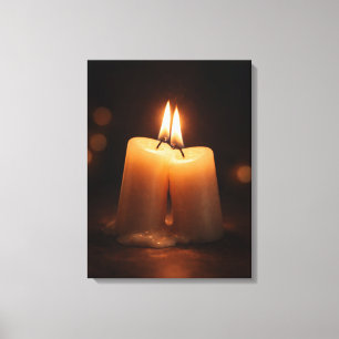 Impressão Em Tela Brilho Romântico de Luz de Velas – Mínimo Dia dos