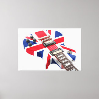 Impressão Em Tela BRITÂNICOS VÊM PARA GUITAR 40x60