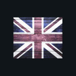 Impressão Em Tela British Flag Vintage Wood<br><div class="desc">Bandeira Britânica Vintage Wood. Design está disponível em outros produtos.</div>